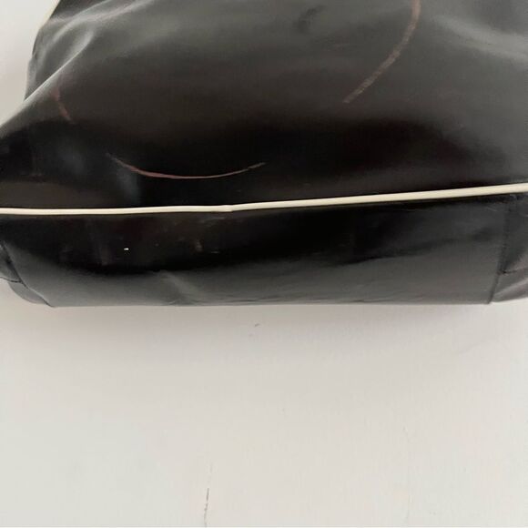 Prada Enameled Metal Triangle Shoulder Bag Vintage - Picture 9 of 15